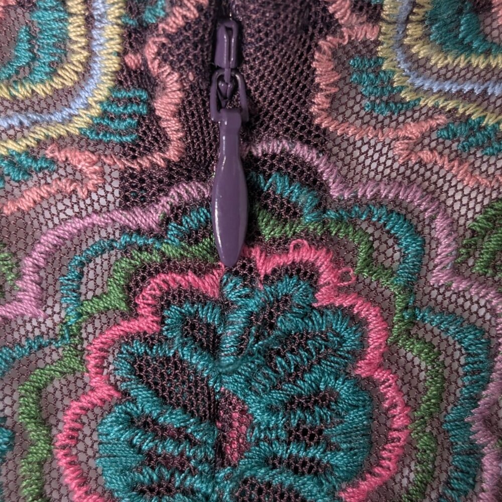 Johnny Was Jade Ambrosia Embroidered Mesh Midi Dress SMALL NWT - Picture 5 of 10